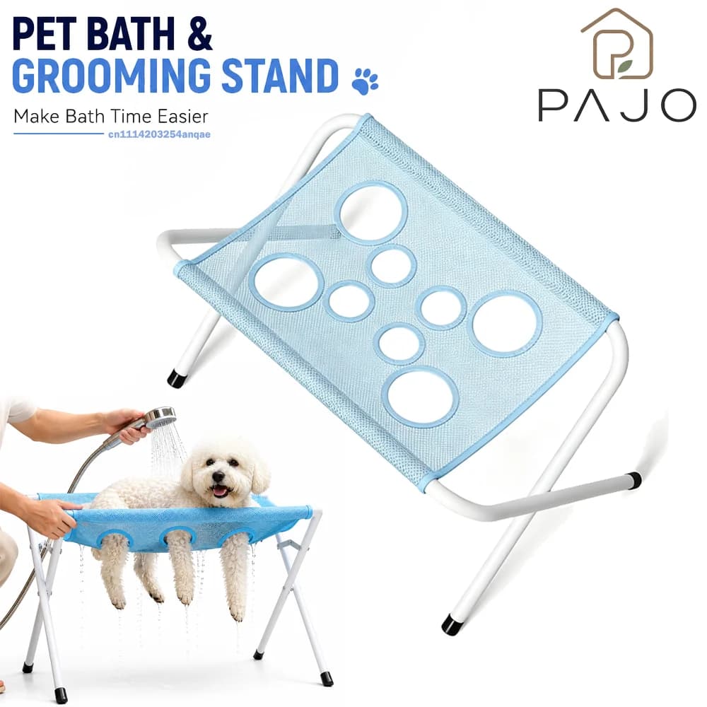 Dog Grooming Hammock Foldable Stand Pet Nail Trimming Harness Breathable Mesh Bathing Support for Dogs Cats Paw Care Tool