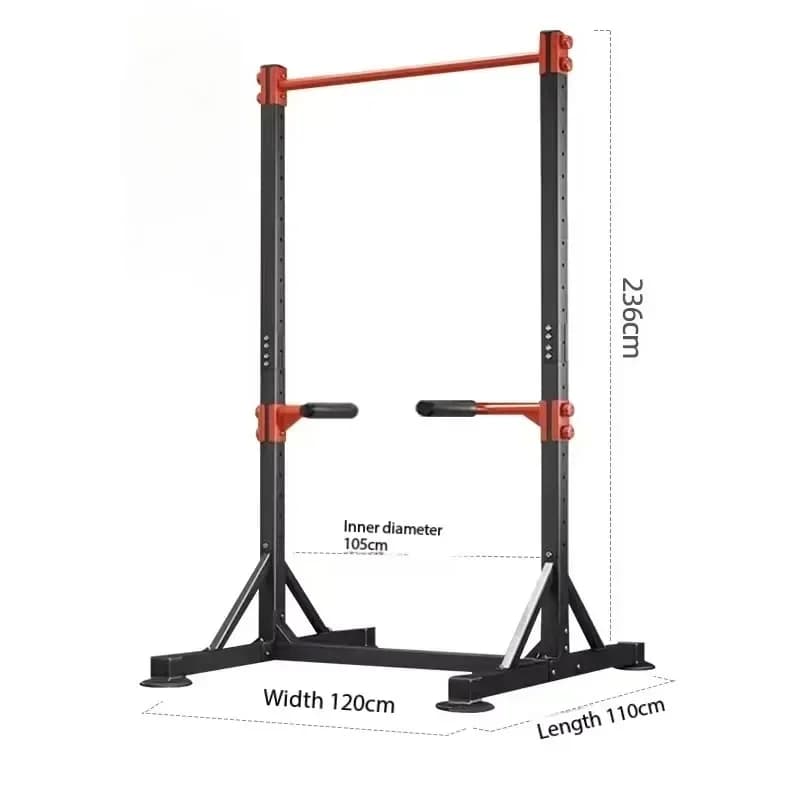 Professional Pull-up Horizontal BarThickened Square Tube Landing Device Hanging Bar Home Fitness Equipment