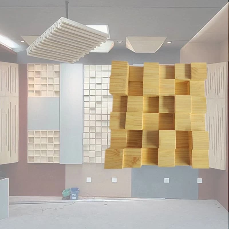 36. Gradini alti e bassi, legno di pino, legno massello, diffusore per studio di registrazione, studio, decorazione teatrale, espansione a bassa frequenza