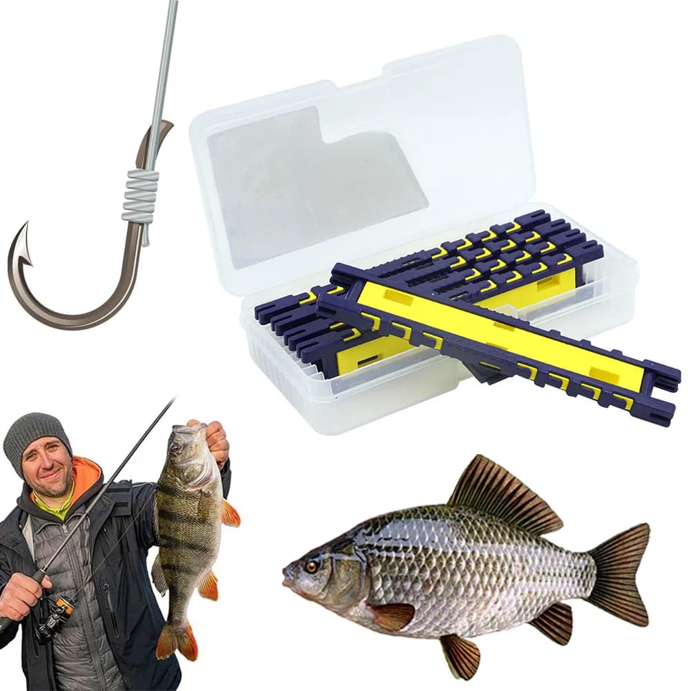 5 pieces of fishing dance with storage box, winding board for dances, reusable organizer for fishing dances for fishing lovers