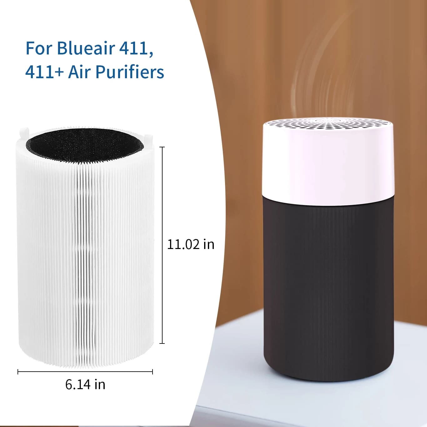 Filtro di ricambio per purificatore d'aria Blueair Blue Pure 411 411+ 3210 Auto e MINI, filtro HEPA dell'aria Accessori di ricambio