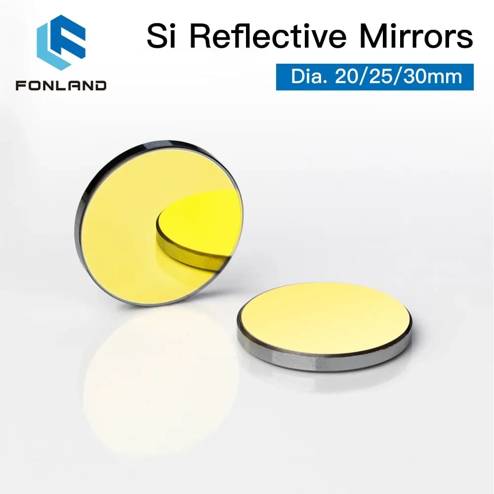 Reflective Mirrors Fonland Co2 Laser For Laser Engraver Reflective Silicone Pendants Gold Plated Dia. 19 20 25 30 38.1 mm