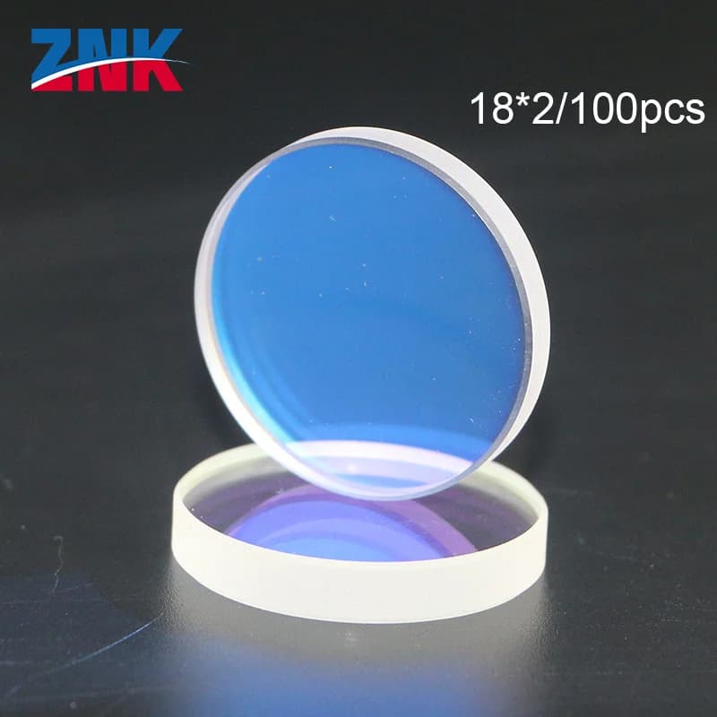 100pcs/lot 18*2 Glass Laser Protection Lens/Protective Windows For Fiber Laser Cutting Machine