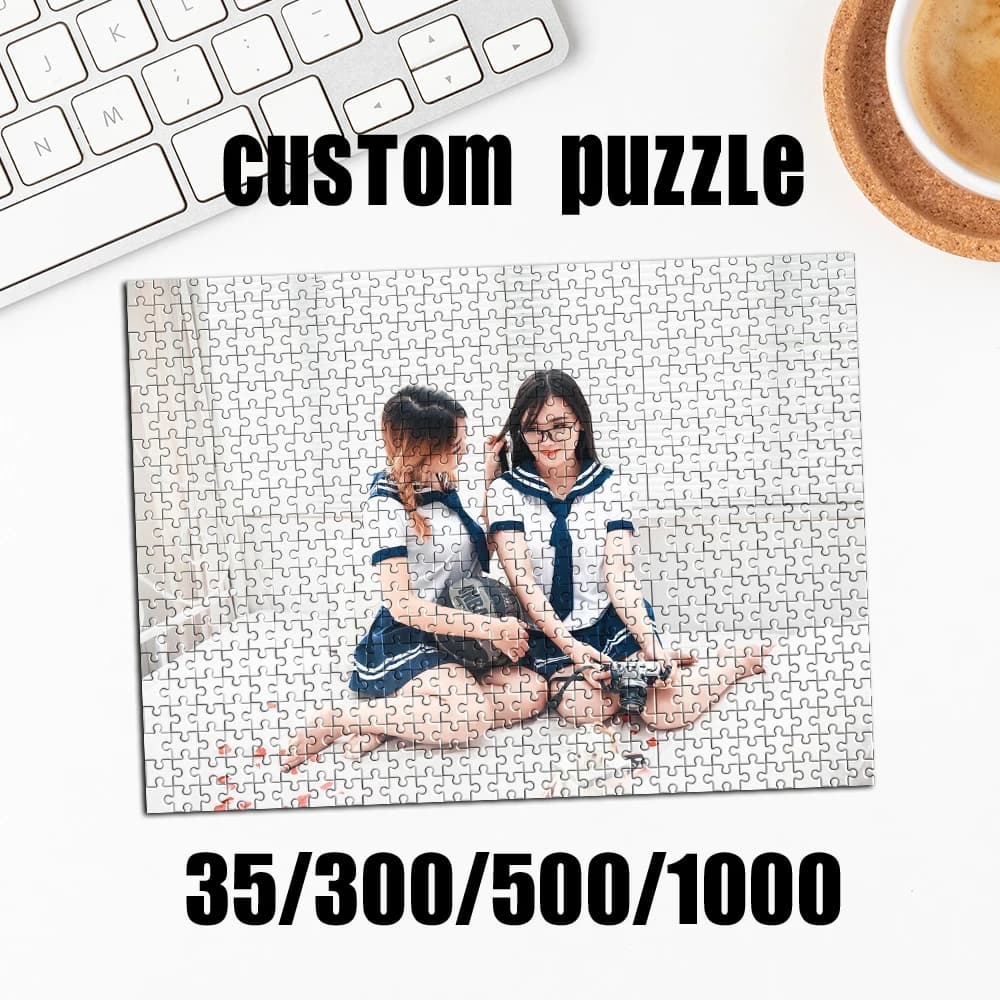 Puzzle Personalizzato con Foto 35/300/500/1000 Pezzi, Puzzle Fai-da-Te con Ritratto, Regalo di Compleanno Personalizzato, Ricordo Speciale