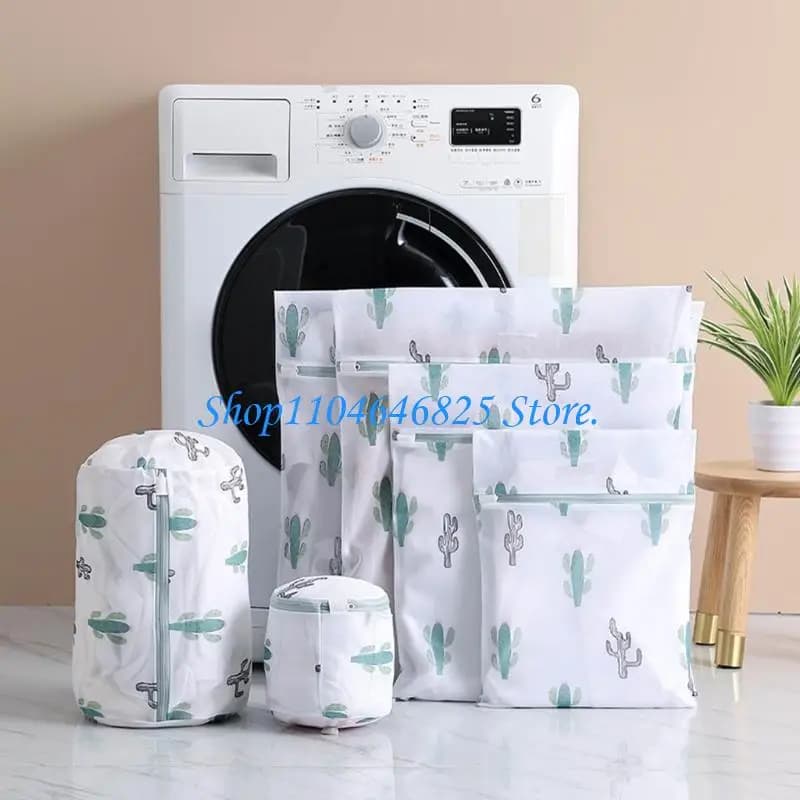 Polyester Washing Bag With Playful Pattern For Clothing Laundry Protector