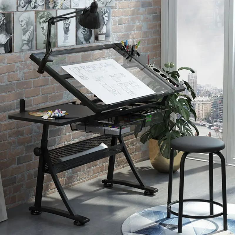 Art painting table tutoring class training table and chair set Sinology calligraphy desk and chair