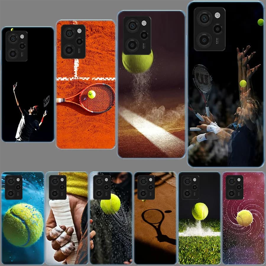 Cover per telefono a forma di racchetta da tennis e palla da tennis per Xiaomi Poco M8 M7 M6 M4 M3 X7 X6 X4 Pro F7 Ultra M5S Mi 14 14T 15 15T 12T 10T Pro