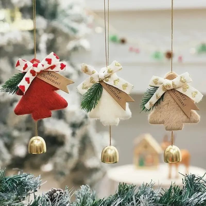 1Pcs Christmas Tree Hanging Bell Decorative Doorbell Christmas Wind Chime Gift Suitable For Home Decoration Holiday Decoration