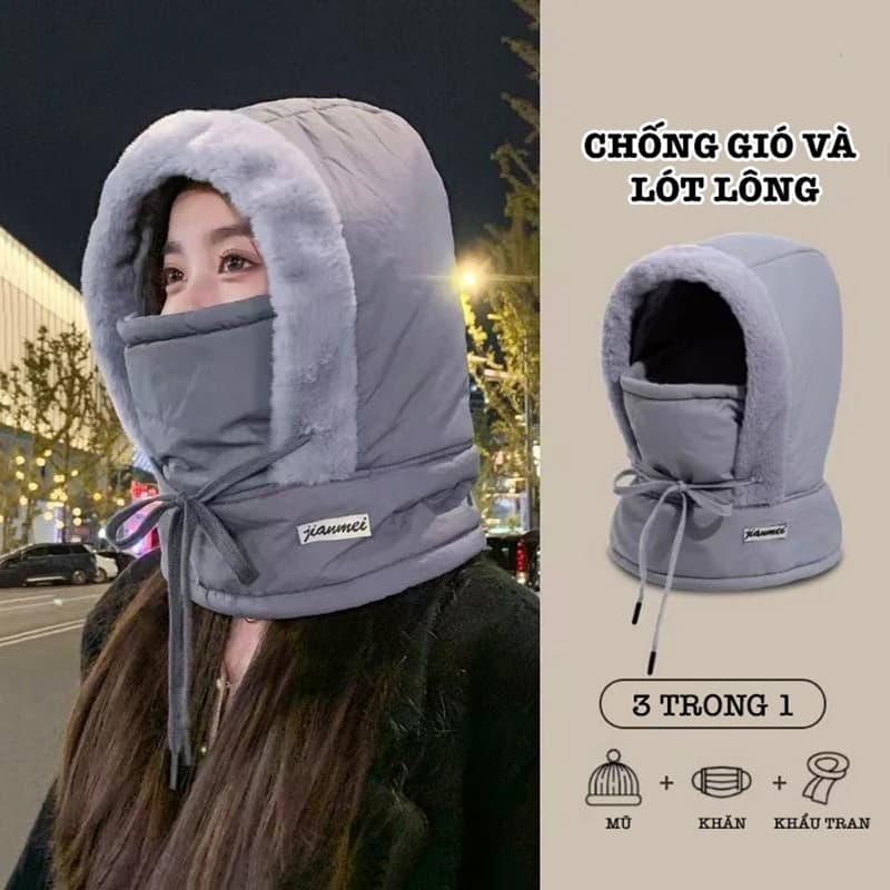 1 Pezzi Passamontagna Termico per la Tempo Freddo Sciarpa Inverno Antivento Cappuccio Cappello Peluche Scaldacollo Sci Maschera Sciarpa da Alpinismo