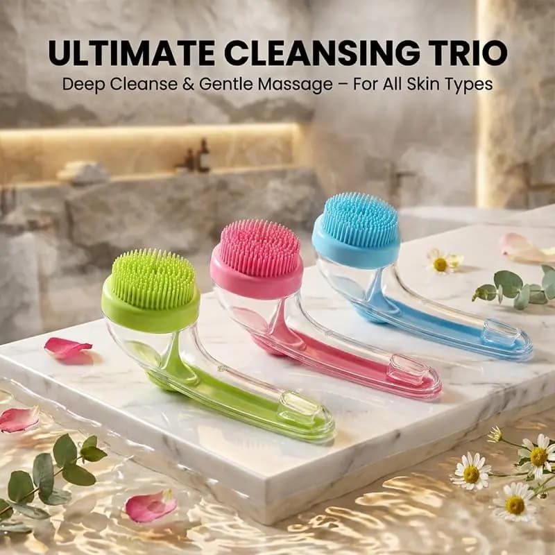 Pet Bath Brush with Shampoo Dispenser Self-cleaning Dog Cat Massage Scrub Brush Easy Clean Grooming Washing Tool
