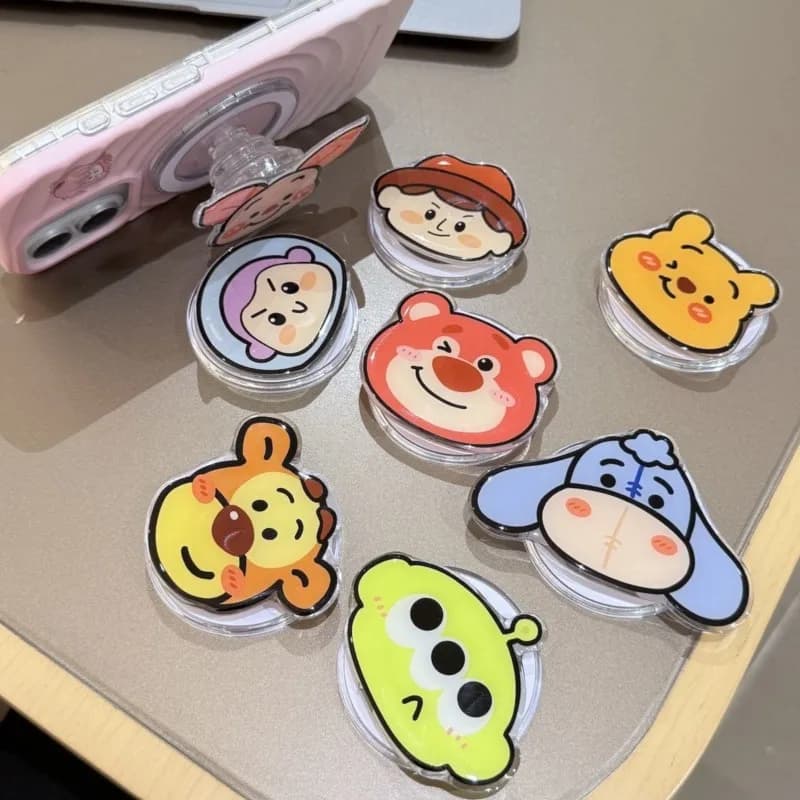 Simpatico personaggio dei cartoni animati Disney per supporto magnetico per telefono, supporto pieghevole per telefoni compatibili con MagSafe per Samsung Galaxy