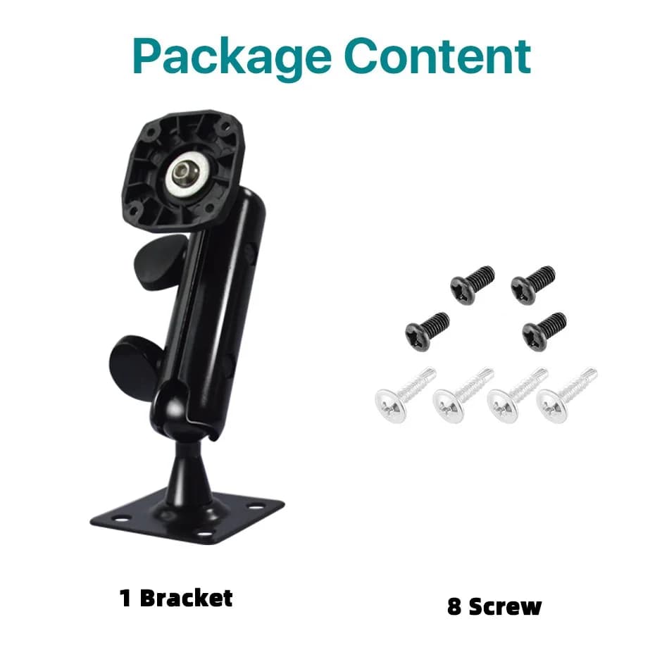 Supporto per Monitor Auto, Staffa Sferica in Acciaio 180 ° Supporto universale girevole per schermi da 7, 9, 10, 10,36 pollici, per cruscotto/desktop