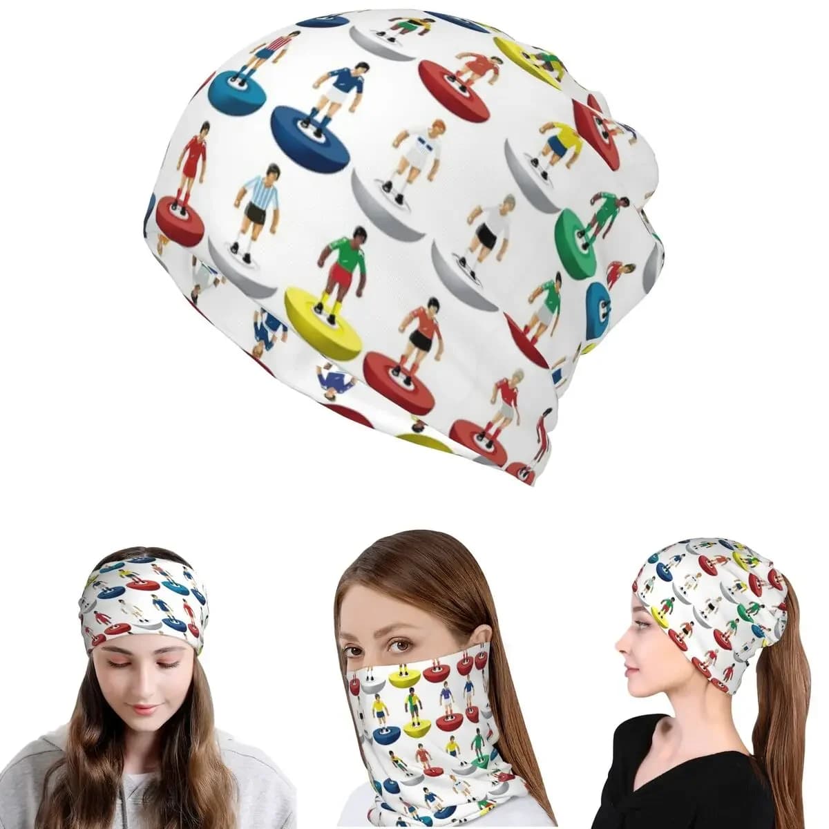 World Subbuteo Players Bandana Neck Cover Wrap Mask Scarf Multifunction Headwear Beanies Hat Unisex Adult Winter