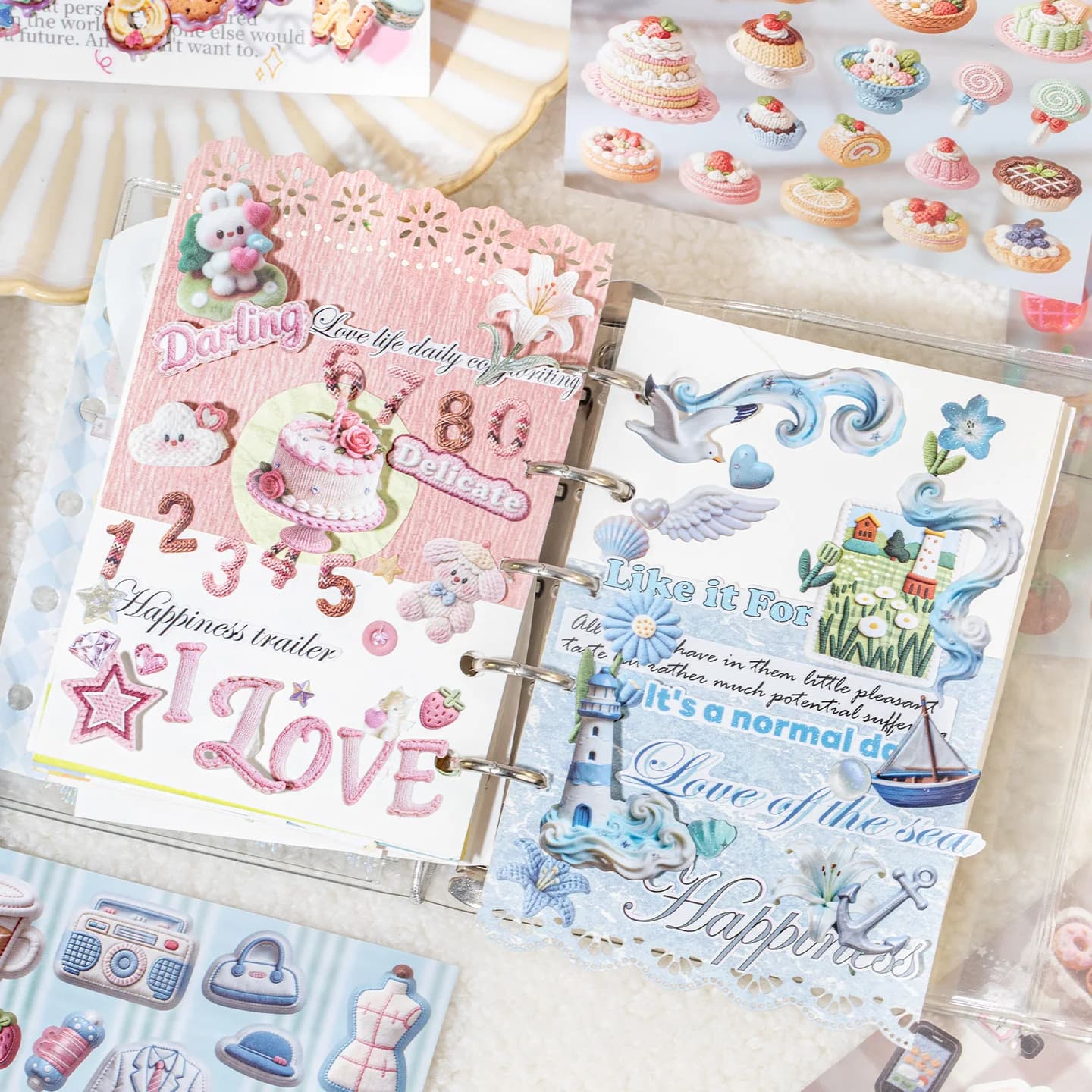 Mr.Paper 20Pcs Coated Paper Cute Effect Stickers DIY Decor for Journal Photo Frame Scrapbook P Collage