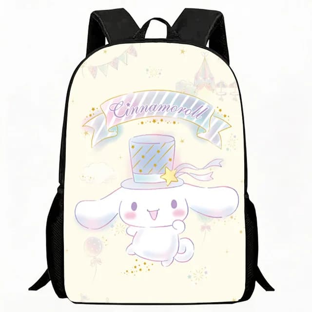 Zaino per Bambini con Stampa Cartoon di Cinnamoroll, Leggero e Resistente, per Scuola e Viaggi, per Studenti, Ragazze e Ragazzi