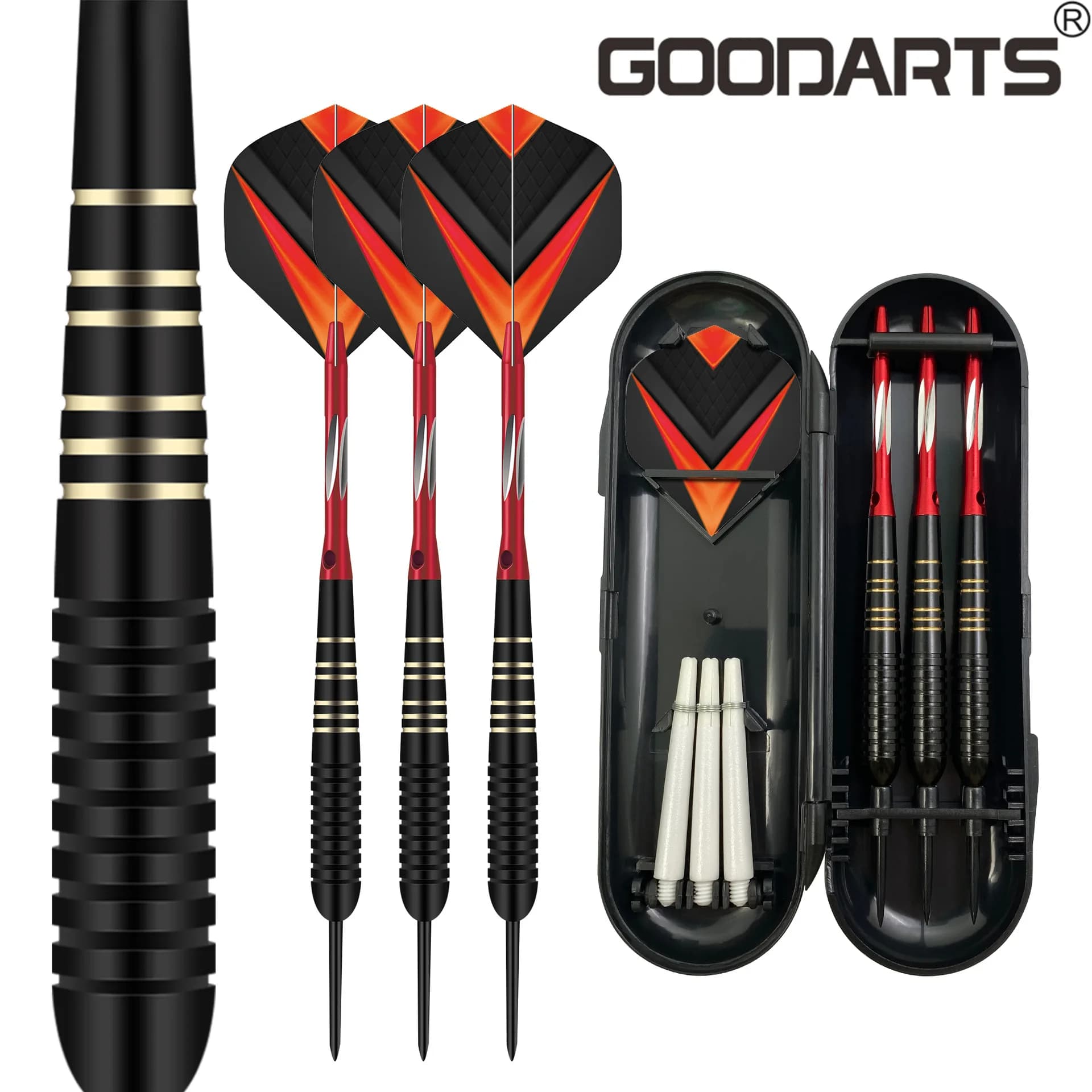 21g Steel Tip Darts Set Professional Hard Darts Brass Barrel Non‑Slip Grip Aluminum Shafts Indoor Game Dartboard Accessories
