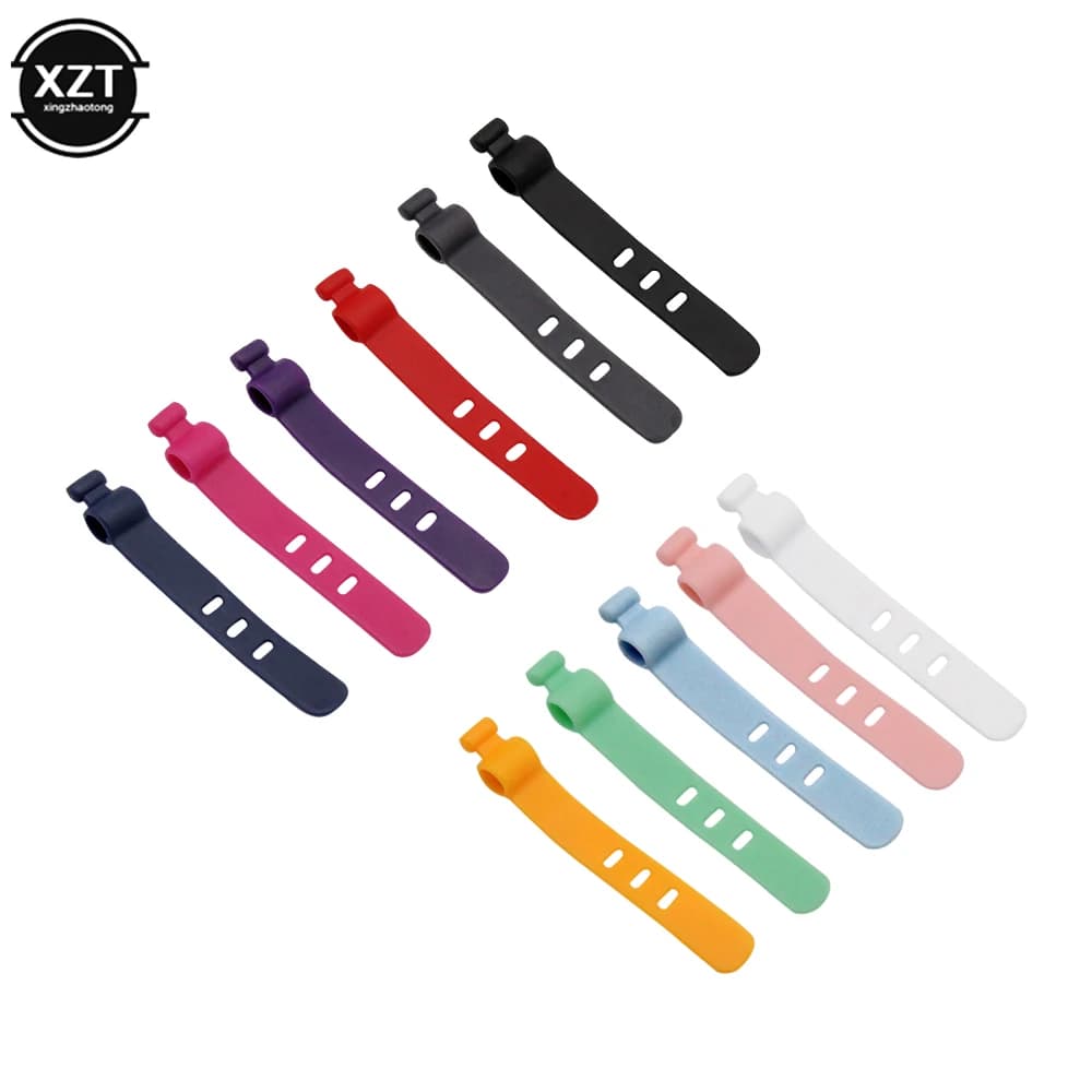 5 pz/lotto Releasable Silicone Tie Cable Organizer cavo telefonico Clip multiuso per supporto avvolgitore per Mouse auricolare Wire Organizer