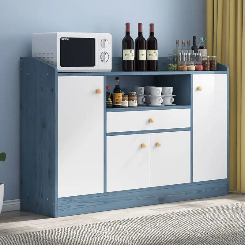 Credenza Moderna con Cassetti, Mobile da Cucina, Buffet per Sala da Pranzo, Organizzatore con Ripiani, Grande e Robusto, Facile da Montare