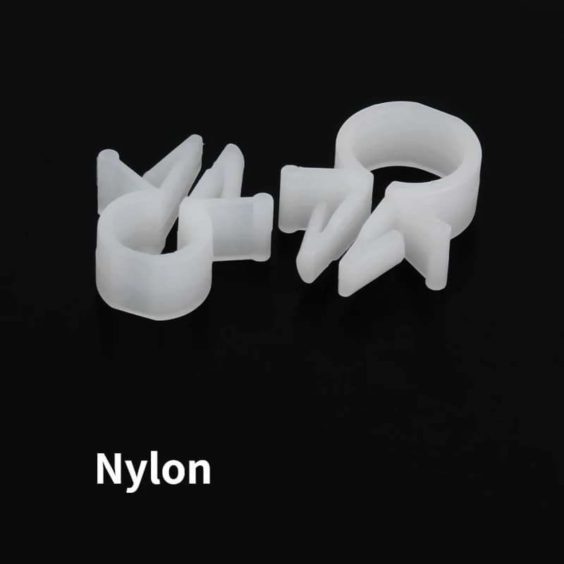 White PC Board Fixed Cable Clamp Plastic Circle Round Cable Tie Holder Wire Harness Clamp Fixed Seat Tie Mount Clip