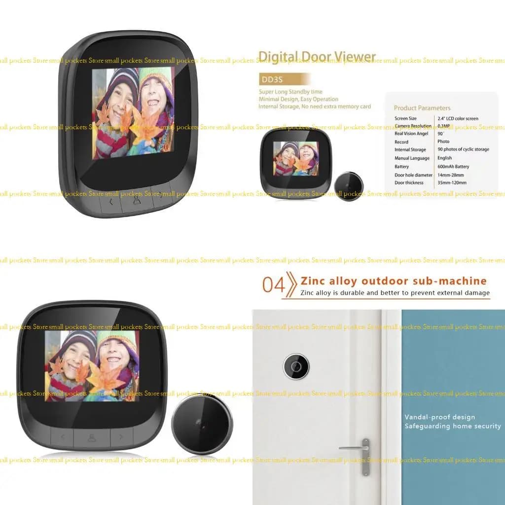 R1WD Video intercom, camera, intercom internal memory, built-in battery, 120 days standby for home