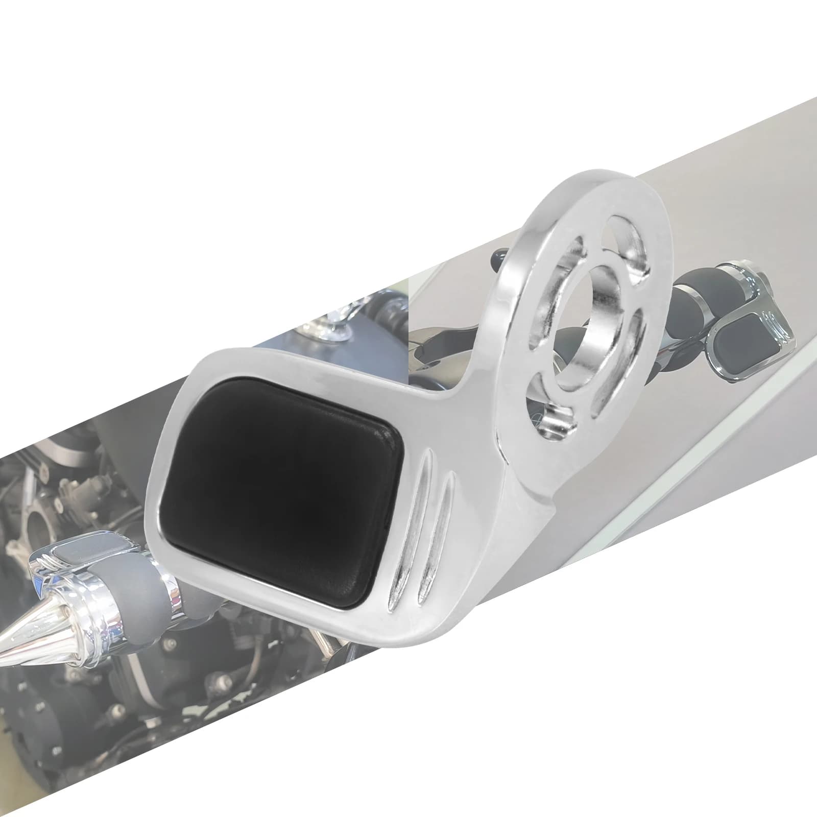 Manopole in gomma per moto con poggiapolsi e controllo acceleratore, compatibili con Harley Breakout, Dyna, Fat Bob