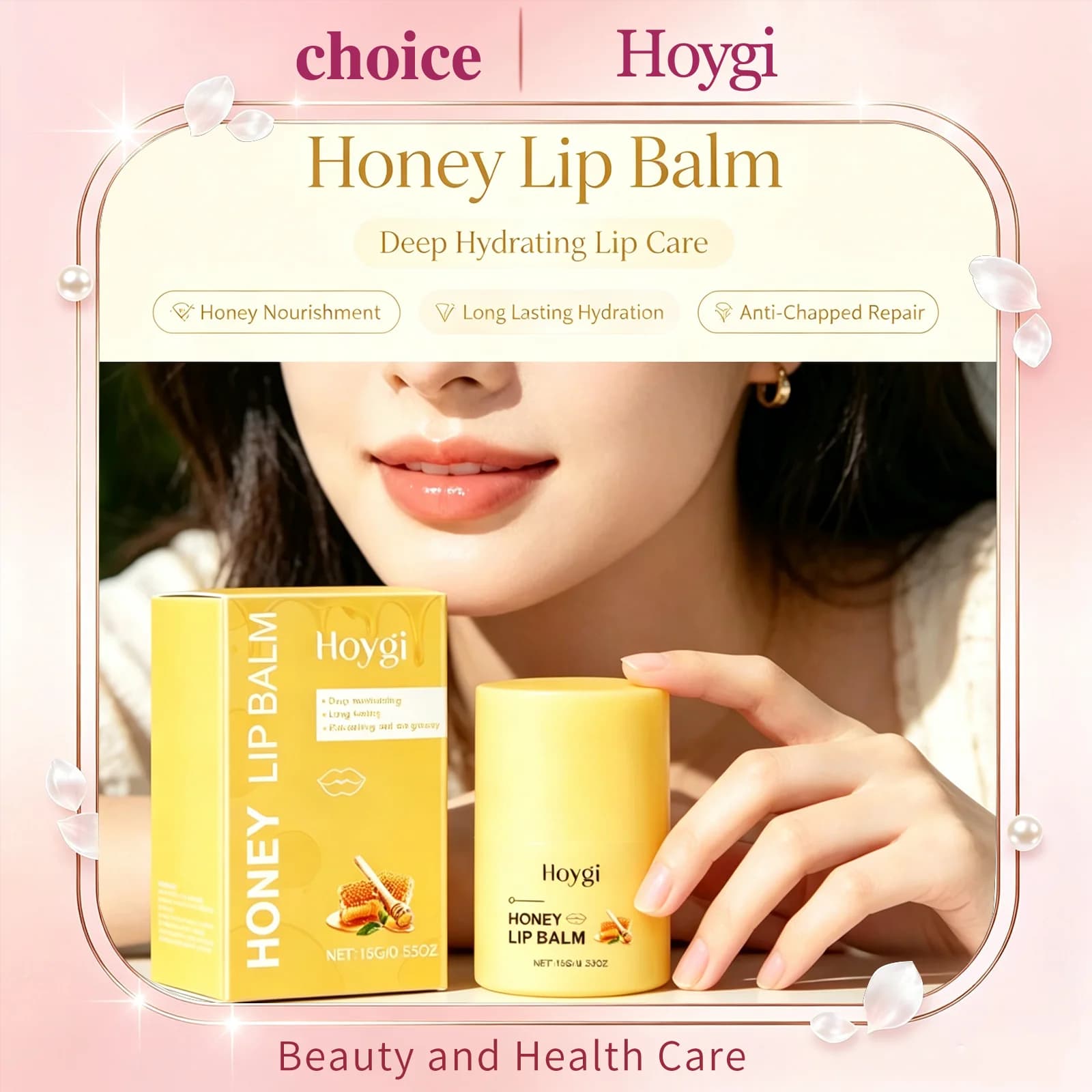 Hoygi Honey Lip Balm Glycerin Propolis Deep Hydration Anti‑Chapped Repair Non‑Greasy Quick Absorbed Soft Nourish Lip Care Balm