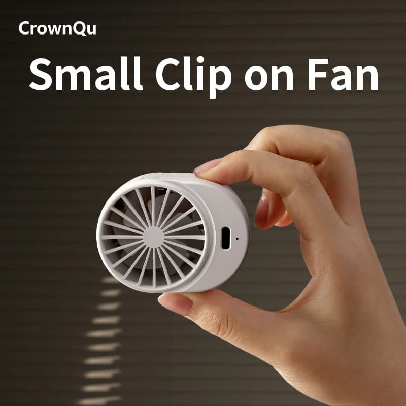 Portable Waist Clip Fan Rechargeable 360° Adjustable Turbocharged Neck 3 Speed Strong Wind for Outdoor Sports Courier Working