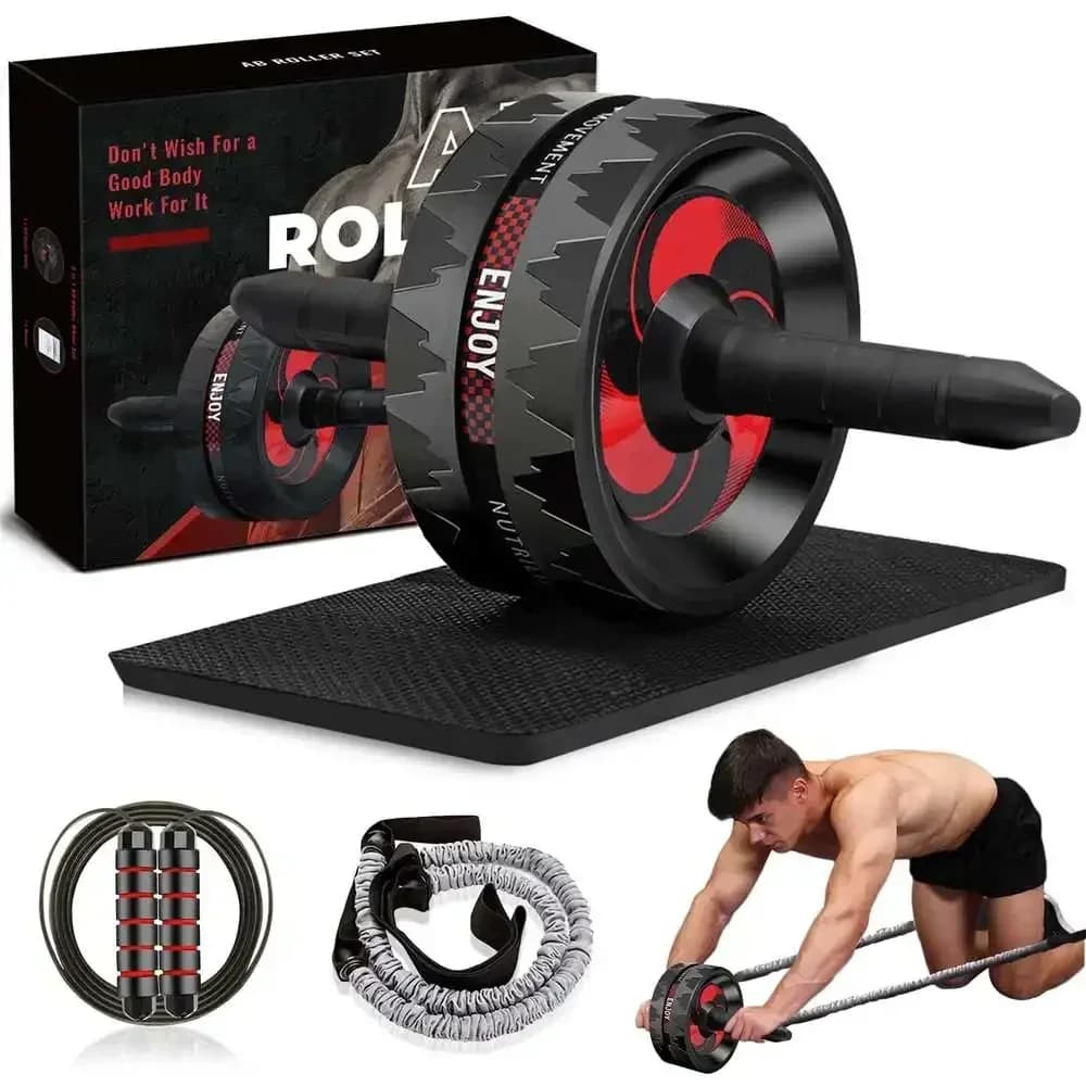 4 pcs/set Ab Rolling Muscular Abdominal Mute Che Abbraccia Pancia Holding Exercise Trainer Abdominal with Sauce Corda Zerbino Elastic