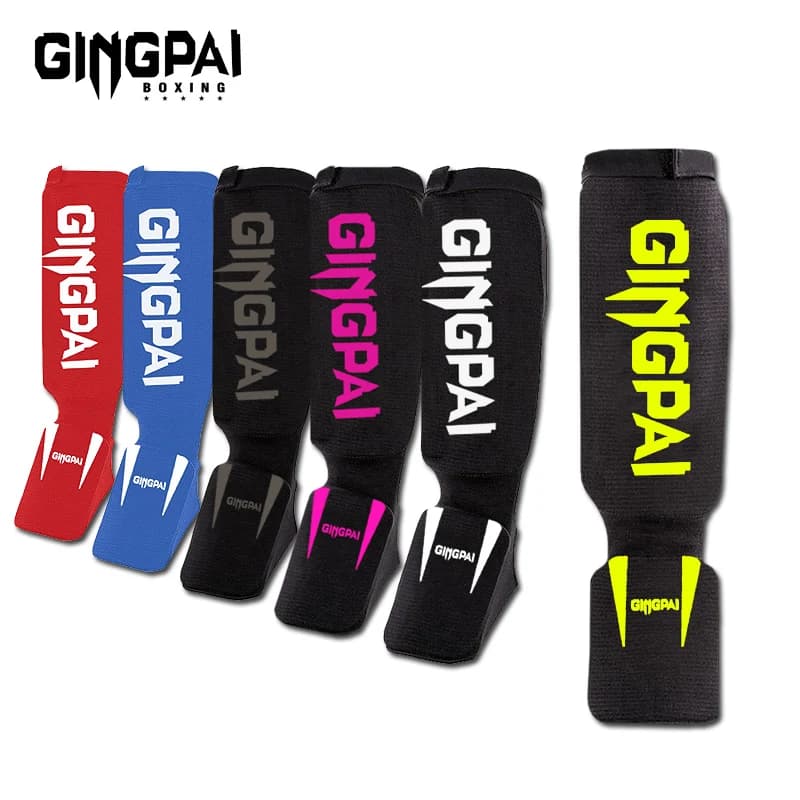 Parastinchi da boxe in cotone MMA protezione per caviglia collo del piede protezione per i piedi TKD kickboxing pad Muaythai Training Protezioni per il supporto delle gambe
