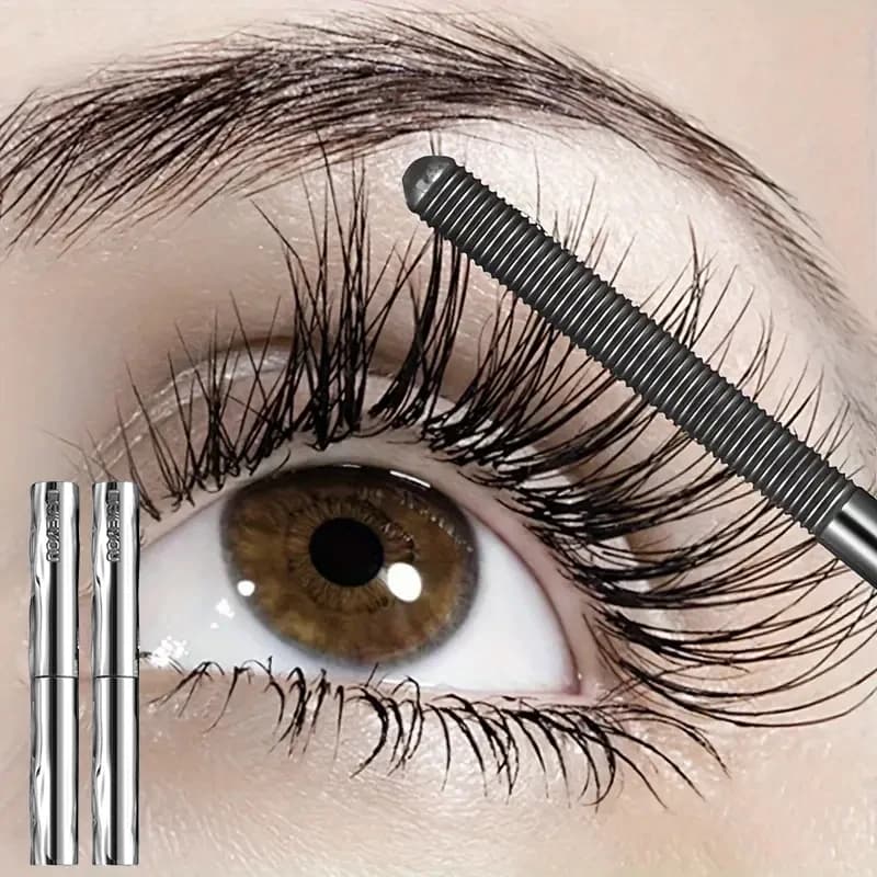 Steel Pipe Mascara, waterproof and sweat-resistant formula, thickened and stretch curling, natural lasting full effect, party makeup