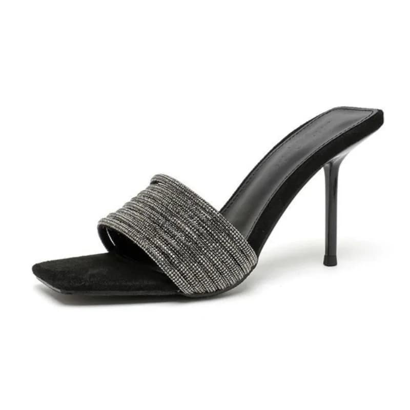 Sandali Donna con Tacco Alto Estivi 2026 Nuovi Ciabatte Eleganti da Donna con Tacco Sottile e Strass