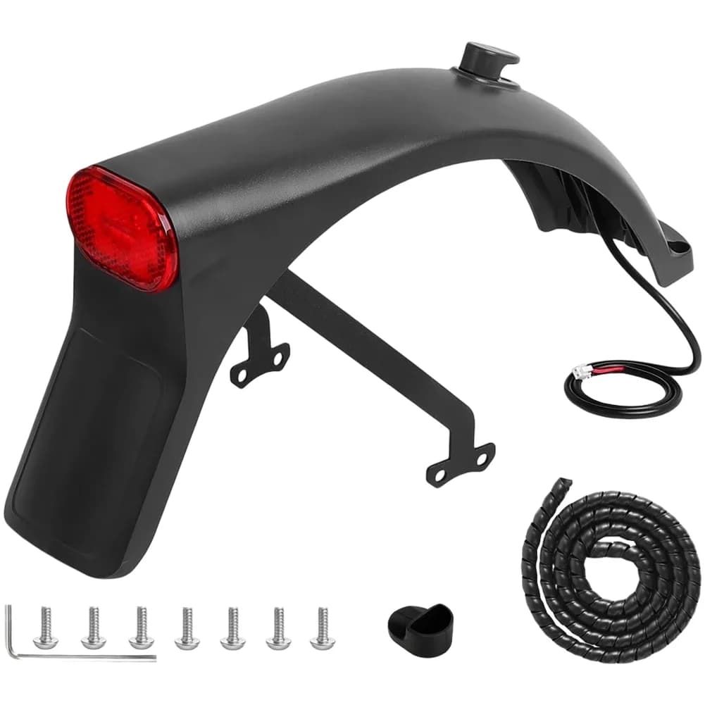 /Rear /Fender /Mudguard With Taillight Bracket For For Xiaomi 5 Pro Electric Scooter Black ABS For Splash Guard Replacement Part
