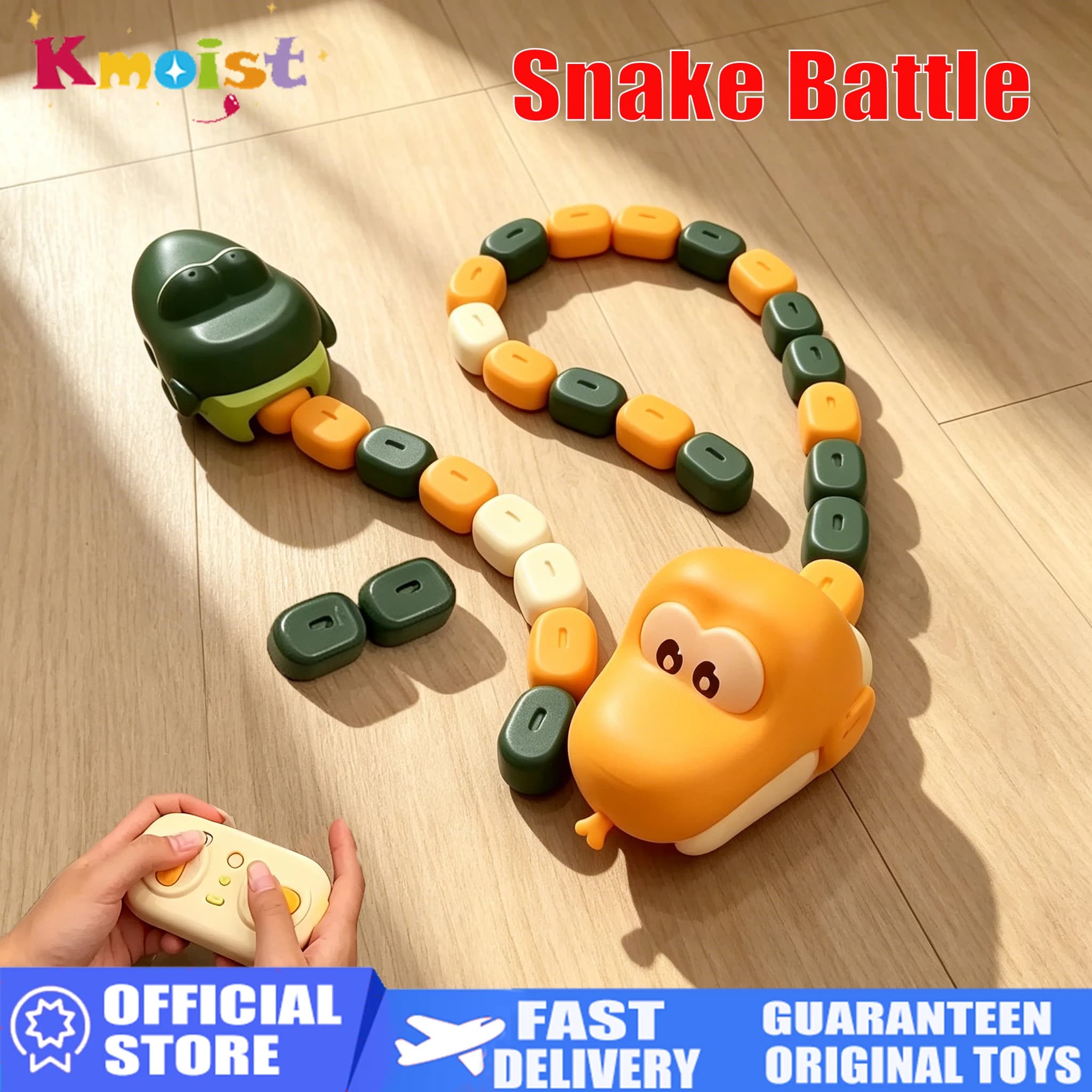Magnetic Eating Snake Remote Control Car Toys for Boys Girls Family Dual Player Battle Game Greedy Bean Children Birthday Gifts