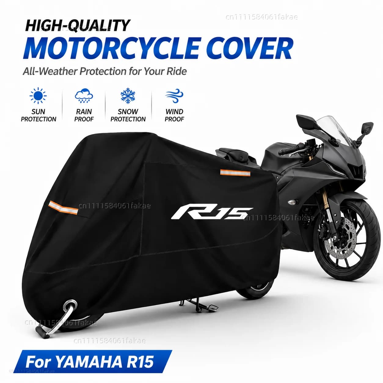 Motorcycle Cover Waterproof Outdoor All Season Dustproof UV Protective Moto Scooter Rain Cover For YAMAHA YZFR15 YZF-R15 R15 V3