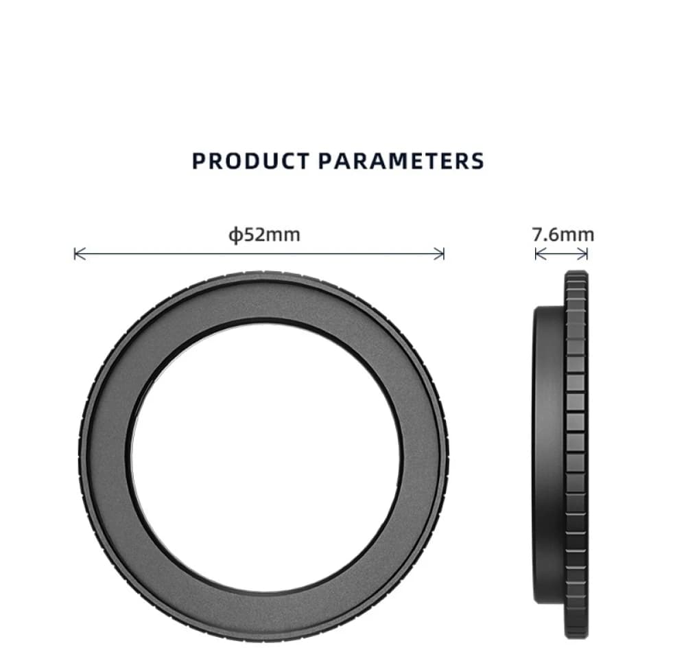 49 mm lens filter adapter ring frame for DJI Osmo Action 6 camera filter accessories for action cam