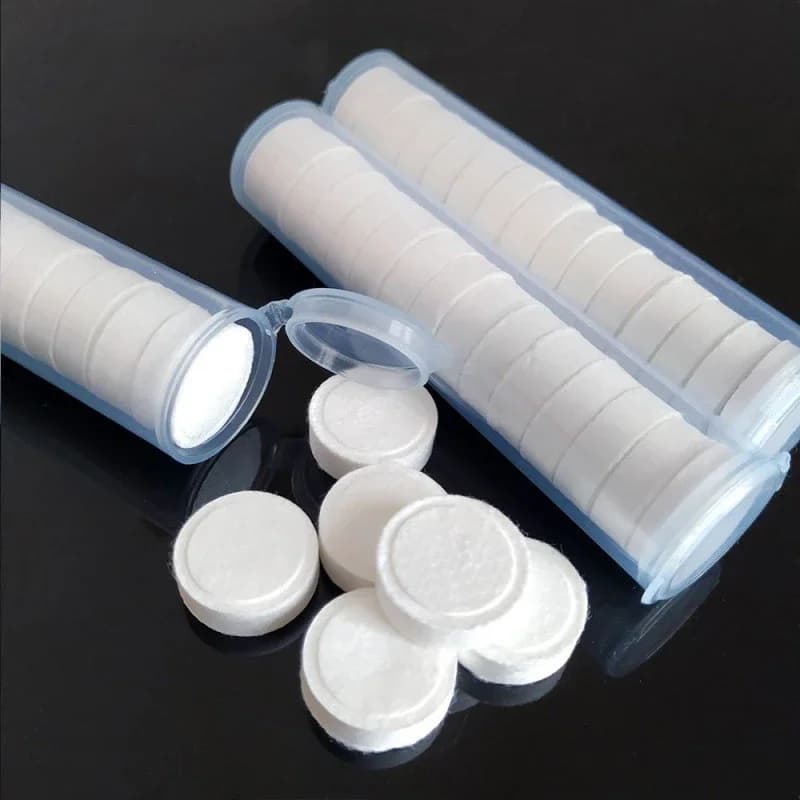 10 Pezzi per Tubo, Asciugamani Magici in Tessuto Non Tessuto, Mini Asciugamani Compressi Monouso per Viaggi, Campeggio, Pesca, Pulizia del Viso