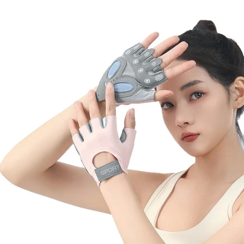 Unisex Sports Fitness Gloves Semi-Fabric Breathable Equipment, Kettlebell Training, Bicycle Straps, Poultry Protection Cycling Gloves