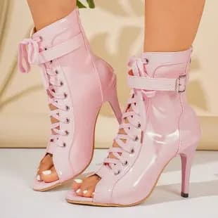 Large Size High-heeled Sandals for Women, 2026 Summer New Slim Heel Cross Front with Fish Mouth Short Tube Cool Boots