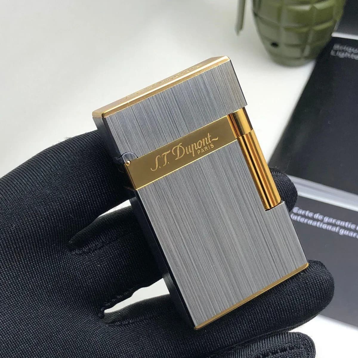 French Original Langsheng S.T.Dupont Dupeng Lighter Pure Copper Side Slide Wheel Inflatable Lighter High-end Gift Men Gadgets