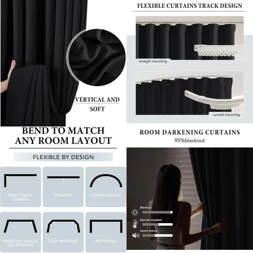 Extra Larga Thermal Insulating Divider Tent with Silent Attic Binary, Black, 180 x 84, 1 Panel