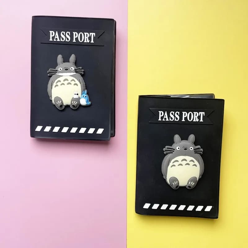 My Neighbor Totoro Cartoon Passport Storage Bag Multi-card Slot Portable Travel Document Organizer Lightweight Passport Holder