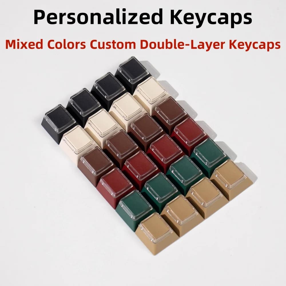 20 Pz/24 Pz Colori Misti Doppio Strato Personalizzato Copritasti PBT + Materiale PC Accessorio Per Tastiera Meccanica per Cherry R4 Profilo Keycap