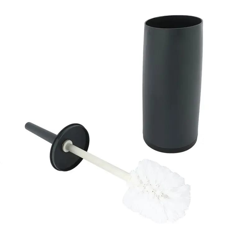BYBS-4X Spazzole e supporti per WC Spazzola per WC con supporto Grigio scuro per bagni Spazzola per WC dal design moderno con coperchio