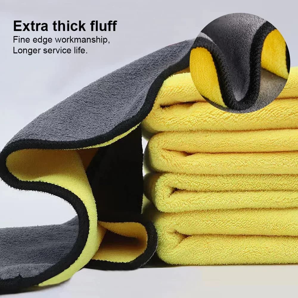 5 pezzi di lavaggio auto asciugamano in microfibra 30x30/60 cm pulizia auto asciugatura panno orlatura panno per la cura dell'auto dettagli asciugamano per lavaggio auto