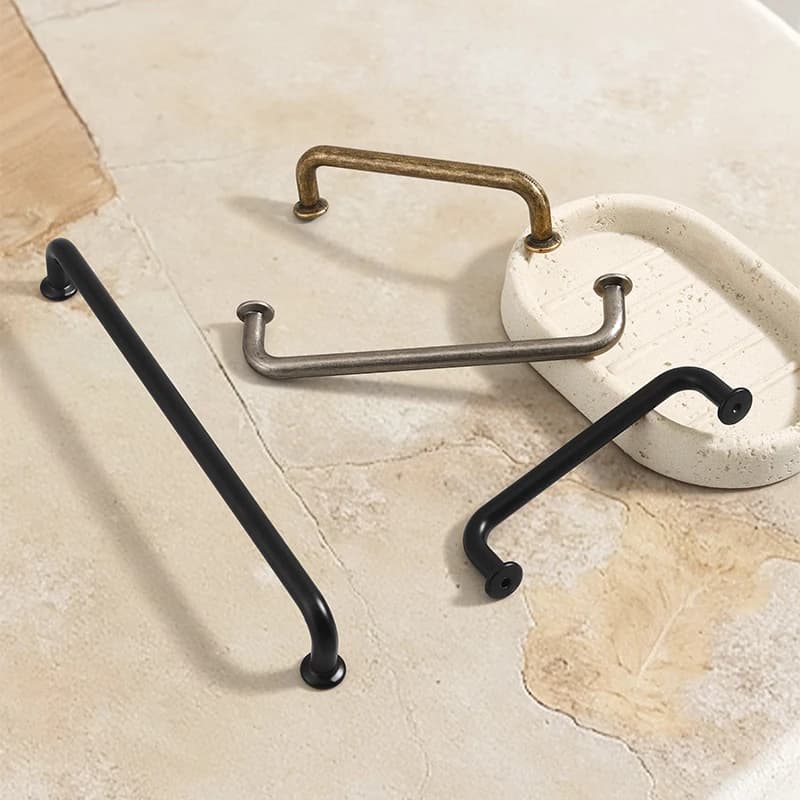 Semplice maniglia per mobili guardaroba con maniglia piccola per cassetto in bronzo antico retrò antico