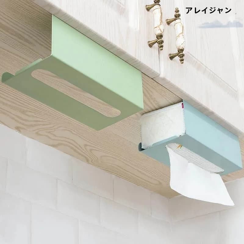 Japanese Style Kitchen Paper Towel Holder Toilet Paper Box Hanging Wall Mounted Restaurant Napkin Holder Traceless Rack