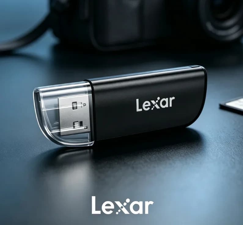 Lexar RW300U USB3.2 Gen1 Dual Card Slot Reader Cards Reader High Speed TF/SD Memory Card Micro Card SD