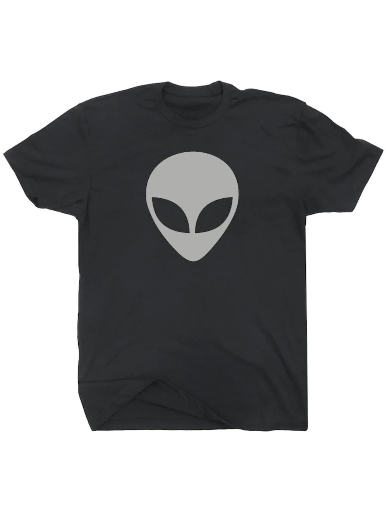 Alien Head UFO Area 51 T-shirt fantascienza nera da uomo