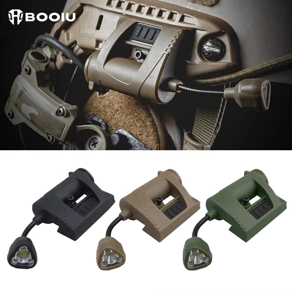 BOOIU Tactical Helmet Light LED Flashlight Outdoor MPLS Night lighting for hunting Cycling Fishing 3 mode Military helmet lamp