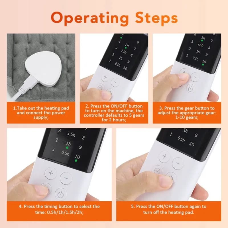ELECTRONIC ACCESSORIES】 Intelligent multifunctional heating system for temperature control - 10 settings, plush fabric, EU plug